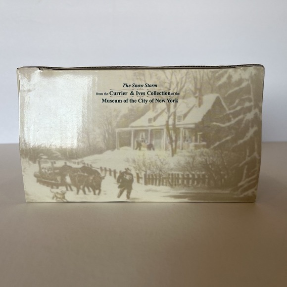 Currier & Ives Hand Crafted Polyresin‎ "The Snow Storm" Oxen with Firewood - Picture 4 of 14